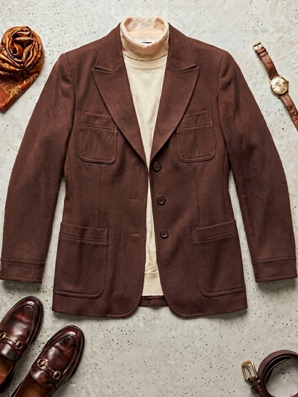 Vintage Zara Concept Collection Brown Tailored Blazer Minimalist Quiet Luxury